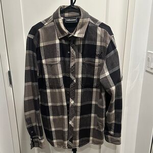 The Hundreds Black and Gray Checkered Shirt